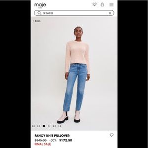 🌸🍊NEW WITH TAGS🍊🌸 Maje FANCY KNIT PULLOVER size 1